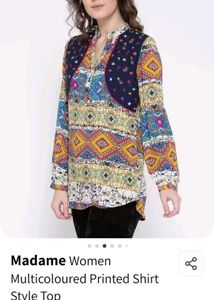 Madame Patterned Long Sleeve Top