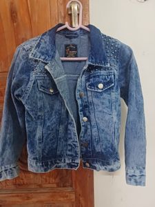 Denim Jacket with Studs