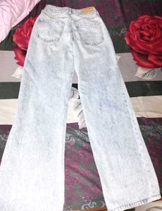 Zara Wide Leg Distressed Jeans