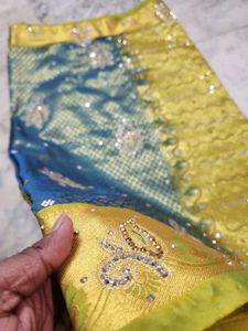 Sari in Banarasi! pattu work  💖✨ #seta #sari #ele