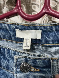 Blue Denim Straight Leg Jeans