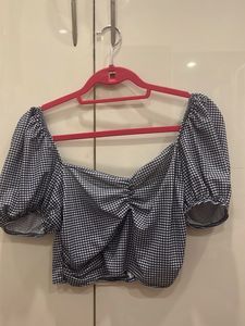 Zara Checks Crop Top
