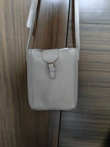 Beige Crossbody Bag From Miniso