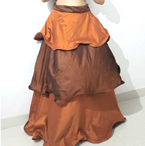 Unique Brown & Orange Skirt For Womens