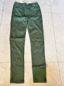 Olive Green Casual Pants