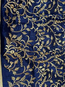 Blue Embroidered Lehenga Choli Set
