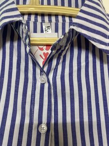 Price Drop  ‼️Blue Striped Shirt For Ladies