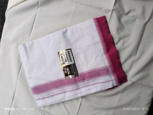 Flora Dhotis - Pink Border