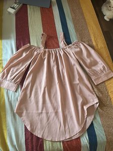 Off-Shoulder Pink Top