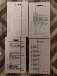 TIME Cue Cards For Vocabulary