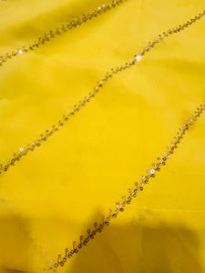 Yellow Embroidered Kurti With Sharara