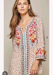 Embroidered Tunic Top