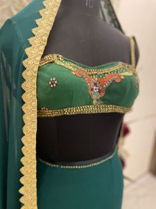 Elegant green fishcut  Lehenga Choli Set