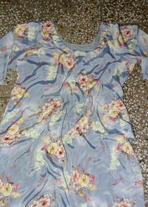Silver Crape Silk Suit