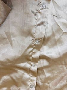 Combo Of 2 Gold Nude Satin Shirts