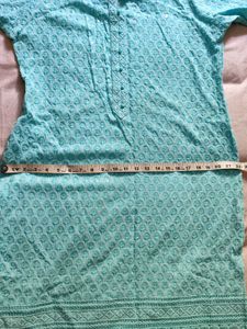 XXL Light Blue kurta Self Colour Sequins All Over