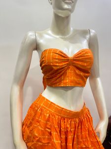 Orange Skirt Set