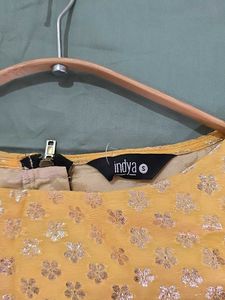 Chanderi Musturd Crop Top