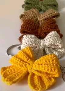 Crochet Bow Keychain