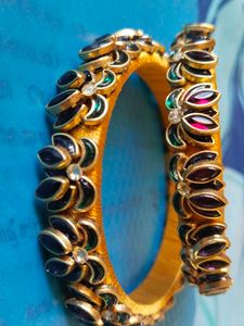 Lotus Kundan Bangles 🪷✨