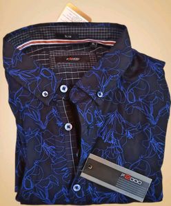 Flying Machine Black Slim Fit Casual/Party Shirt