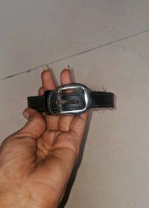 Classic Black Leather Belt