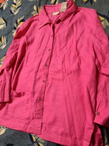 PINK BUTTON-DOWN TOP