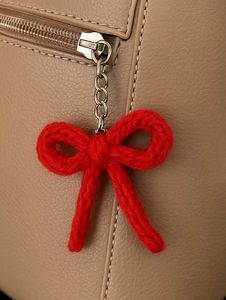 Beautiful Crochet Bow Keychain For Beg And Purses
