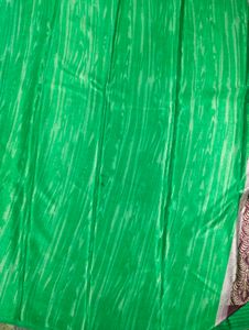 Elegant Green &amp; Brown Saree