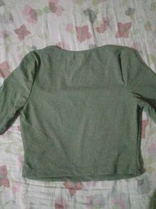 Sage Green Ribbed Top