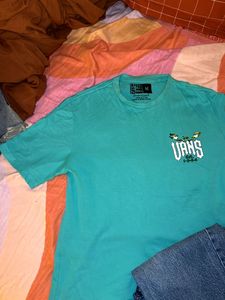 Vans Turquoise Graphic Tee - Medium