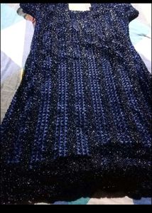 Blue Embellished Kurta . Looks Like Party Wear