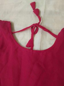 Rani Pink Frock With Dupatta