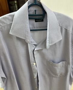 Blue Dotted Half Sleeve Shirt