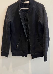 Cozy Black Bomber Jacket