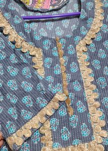 Printed Blue Kurta