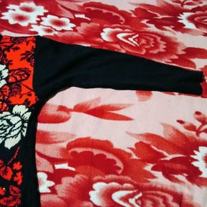 Floral Patterned Knit Sweater