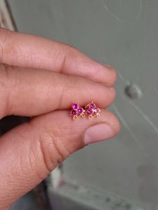 Ruby Nose Pins Gold