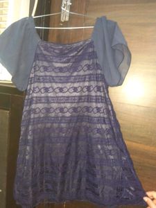 Navy Lace Top