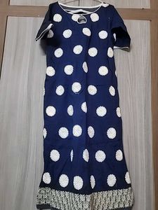 Navy Blue Kurti With Dupatta