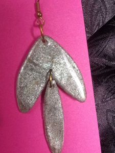 Unique Silver Tone Drop Earrings