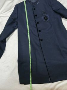 Elegant Navy Blue Sherwani
