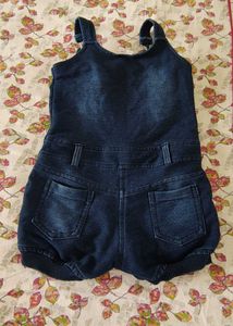 Denim Playsuit For 9 To 12 M Girl