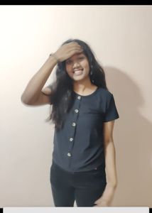 Black Button-Down T-Shirt