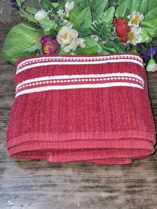 Maroon Striped Towel