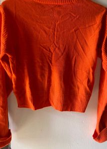 Vibrant Orange Long Sleeve Top