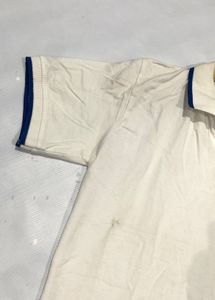 White Half-Sleeve Polo T-Shirt – Chest 36”