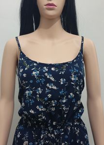 Floral Print Spaghetti Strap Skater Dress