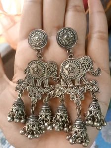 Elephant Jhumka Earrings