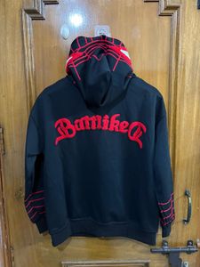NEWME ZIP UP SPIDERMAN BLACK HOODIE M(38)